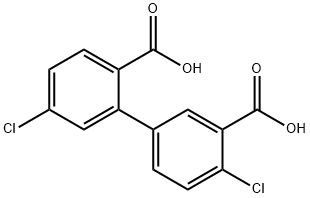 2-(3-Carboxy-4-chlorophenyl)-4-chlorobenzoic acid Structure