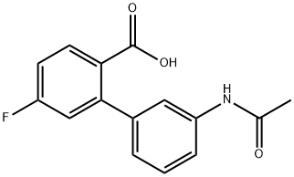 2-(3-Acetylaminophenyl)-4-fluorobenzoic acid Structure