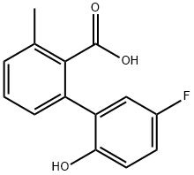 2-(5-Fluoro-2-hydroxyphenyl)-6-methylbenzoic acid Structure