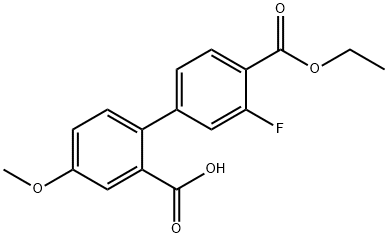 2-[4-(Ethoxycarbonyl)-3-fluorophenyl]-5-methoxybenzoic acid Structure