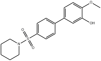 2-Methoxy-5-[4-(piperidin-1-ylsulfonyl)phenyl]phenol Structure