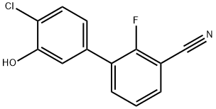 2-Chloro-5-(3-cyano-2-fluorophenyl)phenol Structure