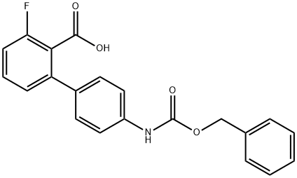 2-(4-Cbz-Aminopheny)-6-fluorobenzoic acid Structure