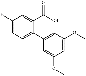 2-(3,5-Dimethoxyphenyl)-5-fluorobenzoic acid Structure