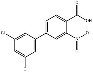 [1,1'-Biphenyl]-4-carboxylic acid, 3',5'-dichloro-3-nitro- 구조식 이미지