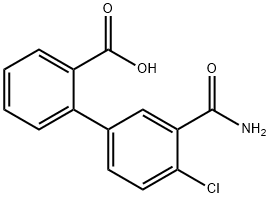 2-(3-Carbamoyl-4-chlorophenyl)benzoic acid 구조식 이미지