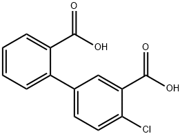 2-(3-Carboxy-4-chlorophenyl)benzoic acid Structure