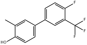 4-(4-Fluoro-3-trifluoromethylphenyl)-2-methylphenol Structure