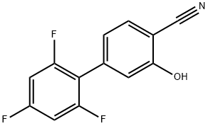 2-Cyano-5-(2,4,6-trifluorophenyl)phenol 구조식 이미지