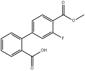 2-(3-Fluoro-4-methoxycarbonylphenyl)benzoic acid Structure