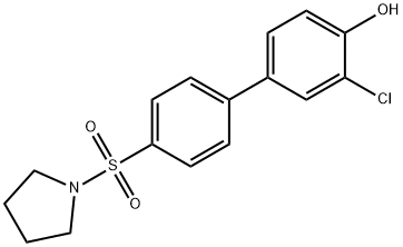 2-Chloro-4-[4-(pyrrolidinylsulfonyl)phenyl]phenol Structure