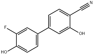 2-Cyano-5-(3-fluoro-4-hydroxyphenyl)phenol Structure