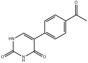 2,?4(1H,?3H)?-?Pyrimidinedione, 5-?(4-?acetylphenyl)?- Structure