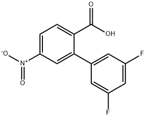 2-(3,5-Difluorophenyl)-4-nitrobenzoic acid 구조식 이미지