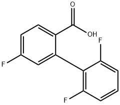 2-(2,6-Difluorophenyl)-4-fluorobenzoic acid Structure