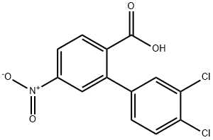 2-(3,4-Dichlorophenyl)-4-nitrobenzoic acid Structure