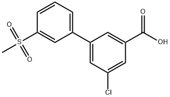 5-Chloro-3-(3-methylsulfonylphenyl)benzoic acid Structure