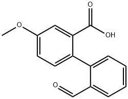 2-(2-Formylphenyl)-5-methoxybenzoic acid Structure