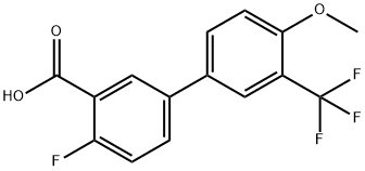 2-Fluoro-5-(4-methoxy-3-trifluoromethylphenyl)benzoic acid Structure