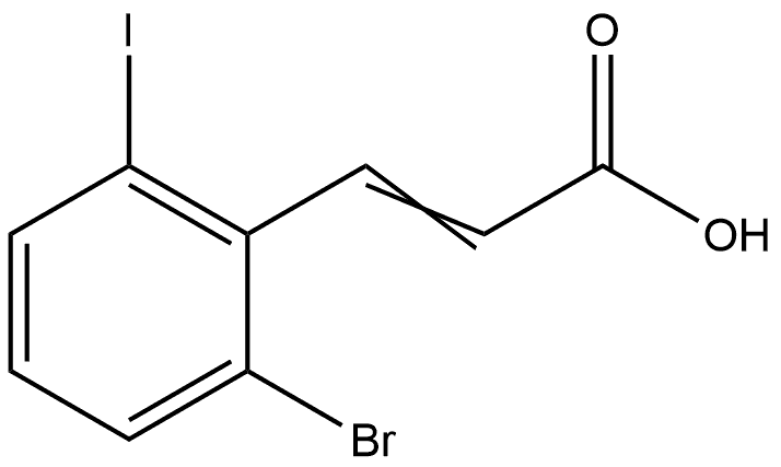 3-(2-Bromo-6-iodophenyl)-2-propenoic acid Structure