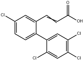 4,2',4',5'-Tetrachlorobiphenyl-2-acrylic acid Structure