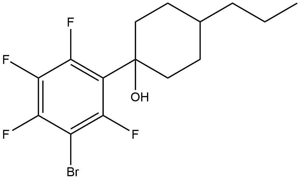 1-(3-Bromo-2,4,5,6-tetrafluorophenyl)-4-propylcyclohexanol Structure