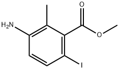 Benzoic acid, 3-amino-6-iodo-2-methyl-, methyl ester Structure