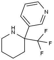 Pyridine, 3-[2-(trifluoromethyl)-2-piperidinyl]- 구조식 이미지