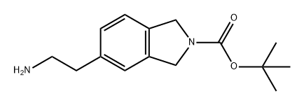 2H-Isoindole-2-carboxylic acid, 5-(2-aminoethyl)-1,3-dihydro-, 1,1-dimethylethyl ester 구조식 이미지
