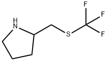 Pyrrolidine, 2-[[(trifluoromethyl)thio]methyl]- Structure