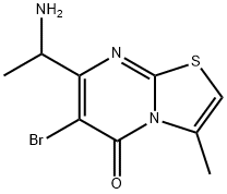 5H-Thiazolo[3,2-a]pyrimidin-5-one, 7-(1-aminoethyl)-6-bromo-3-methyl- Structure