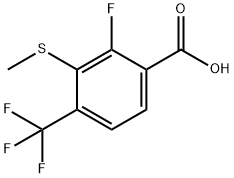 2-Fluoro-3-(methylthio)-4-(trifluoromethyl)benzoic acid 구조식 이미지