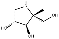 (2R,3R,4R)-2-(Hydroxymethyl)-2-methyl-3,4-pyrrolidinediol 구조식 이미지