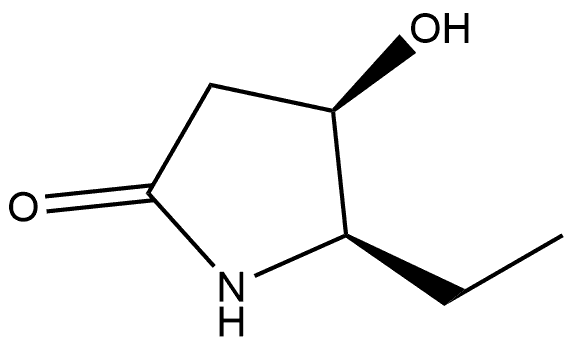 rel-(4R,5R)-5-Ethyl-4-hydroxy-2-pyrrolidinone 구조식 이미지