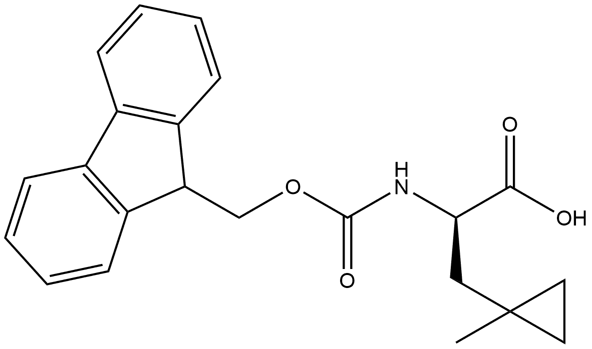 (αR)-α-[[(9H-Fluoren-9-ylmethoxy)carbonyl]amino]-1-methylcyclopropanepropanoic acid Structure