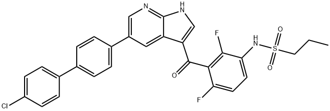 5-Deschloro-5-(4-chlorophenyl) Vemurafenib 구조식 이미지