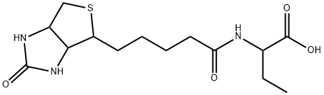 Butanoic acid, 2-[[5-(hexahydro-2-oxo-1H-thieno[3,4-d]imidazol-4-yl)-1-oxopentyl]amino]- Structure