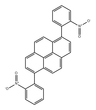 Pyrene, 1,6-bis(2-nitrophenyl)- Structure