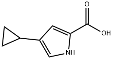 1H-Pyrrole-2-carboxylic acid, 4-cyclopropyl- Structure