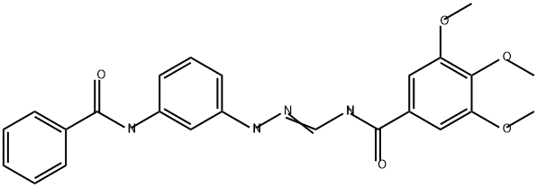 Benzamide, N-[[[3-(benzoylamino)phenyl]amino]iminomethyl]-3,4,5-trimethoxy- 구조식 이미지