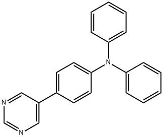 BenzenaMine, N,N-diphenyl-4-(5-pyriMidinyl)-
5-(4-(DiphenylaMino)phenyl)pyriMidine 구조식 이미지