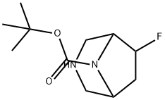 3,8-Diazabicyclo[3.2.1]octane-8-carboxylic acid, 6-fluoro-, 1,1-dimethylethyl ester Structure