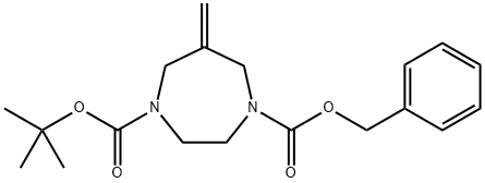 6-METHYLENE-[1,4]DIAZEPANE-1,4-DICARBOXYLIC ACID 1-BENZYL ESTER 4-TERT-BUTYL Structure