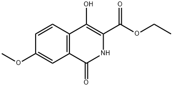 3-?Isoquinolinecarboxyl?ic acid, 1,?2-?dihydro-?4-?hydroxy-?7-?methoxy-?1-?oxo-?, ethyl ester 구조식 이미지