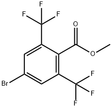 Methyl 4-bromo-2,6-bis(trifluoromethyl)benzoate 구조식 이미지