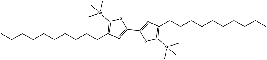 (4,4'-didecyl-2,2'-bithiophene-5,5'-diyl)bis(trimethylstannane) Structure