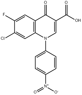 3-Quinolinecarboxylic acid, 7-chloro-6-fluoro-1,4-dihydro-1-(4-nitrophenyl)-4-oxo- Structure