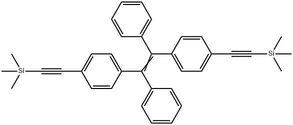 1,1'-(1,2-Diphenyl-1,2-ethenediyl)bis[4-[2-(trimethylsilyl)ethynyl]benzene] 구조식 이미지