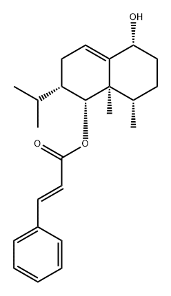 2-Propenoic acid, 3-phenyl-, (1R,2S,5R,8S,8aR)-1,2,3,5,6,7,8,8a-octahydro-5-hydroxy-8,8a-dimethyl-2-(1-methylethyl)-1-naphthalenyl ester, (2E)- Structure