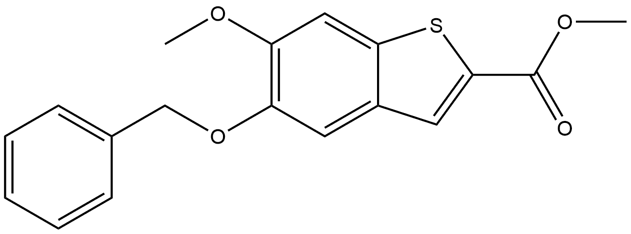 5-(benzyloxy)-6-methoxybenzo[b]thiophene-2-carboxylic acid methyl ester Structure